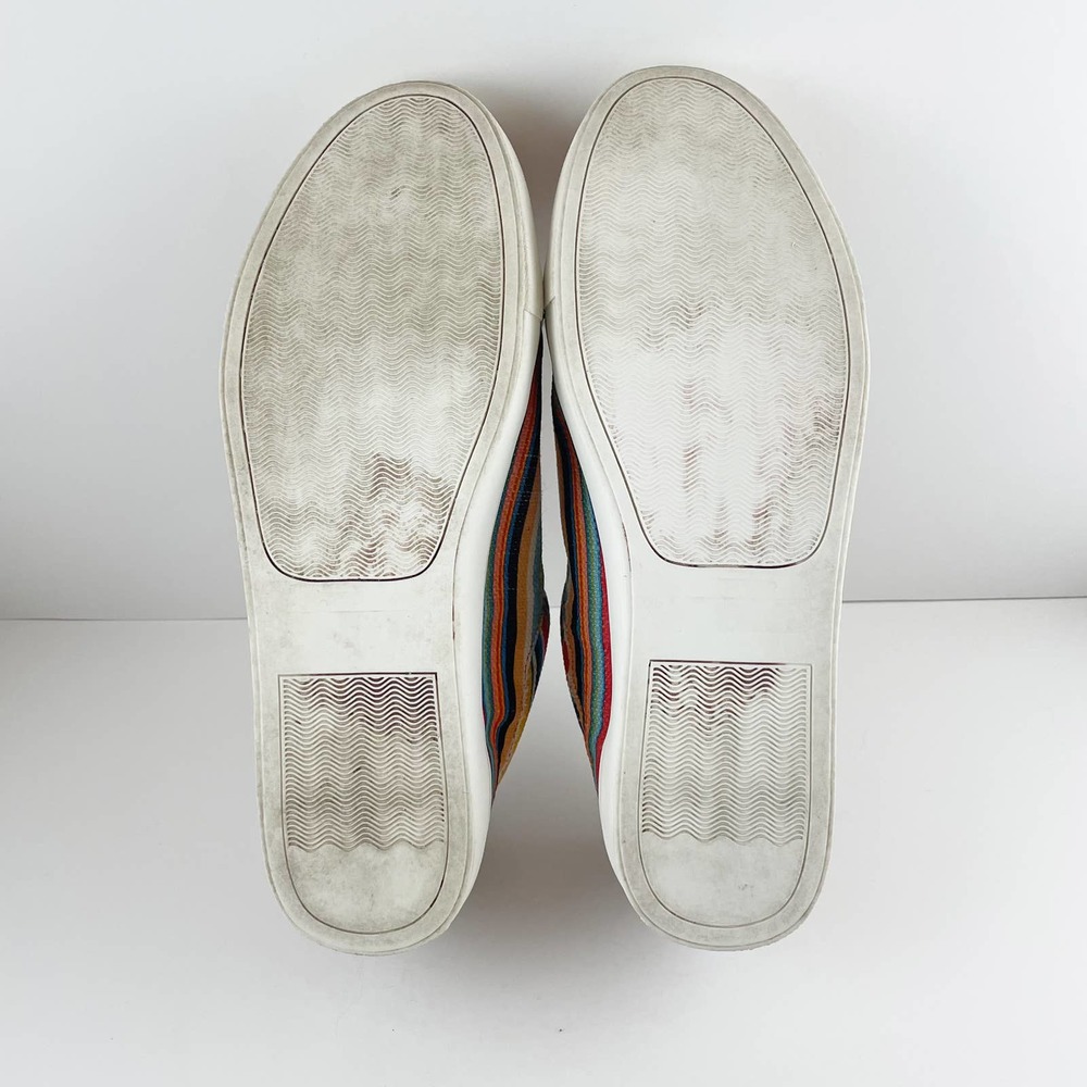 Volatile Multicolor Striped Slip-on Zip Up Canvas Sneakers - Picture 8 of 9